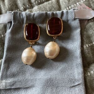 Vintage Chanel  Pearl Drop Earrings